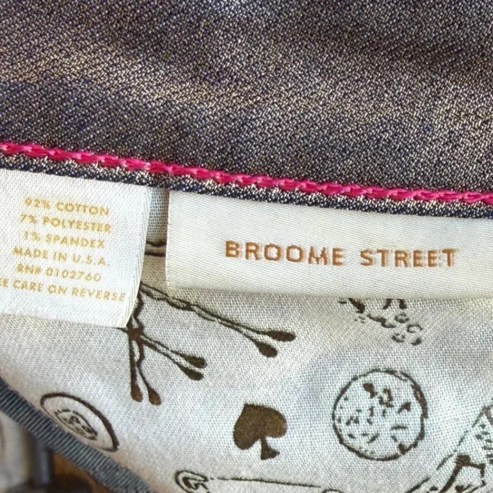 KATE SPADE Broome Street Metallic Gold Coated Skinny Jeans Size 26